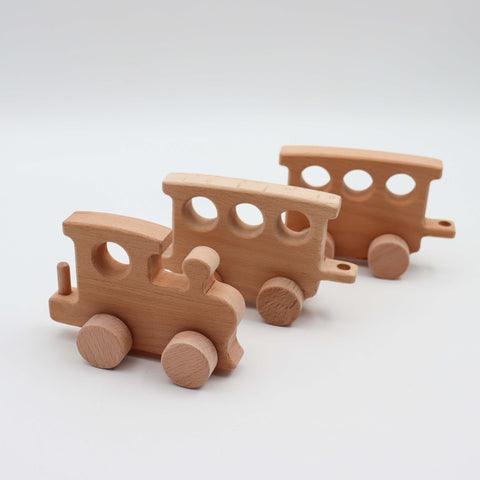 Natural Wood Train Set|Montessori-Inspired Train Set|Adventurous Wooden Train Set|Nursery Decor|Train Enthusiast Gift|Eco-Friendly Kids Toy