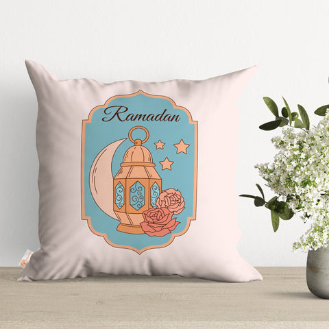 Ramadan Kareem Pillowcase|Elegant Eid Mubarak Cushion Cover|Gift for Muslim Homes|Religious Motif Pillow Cover|Islamic Throw Pillow Case