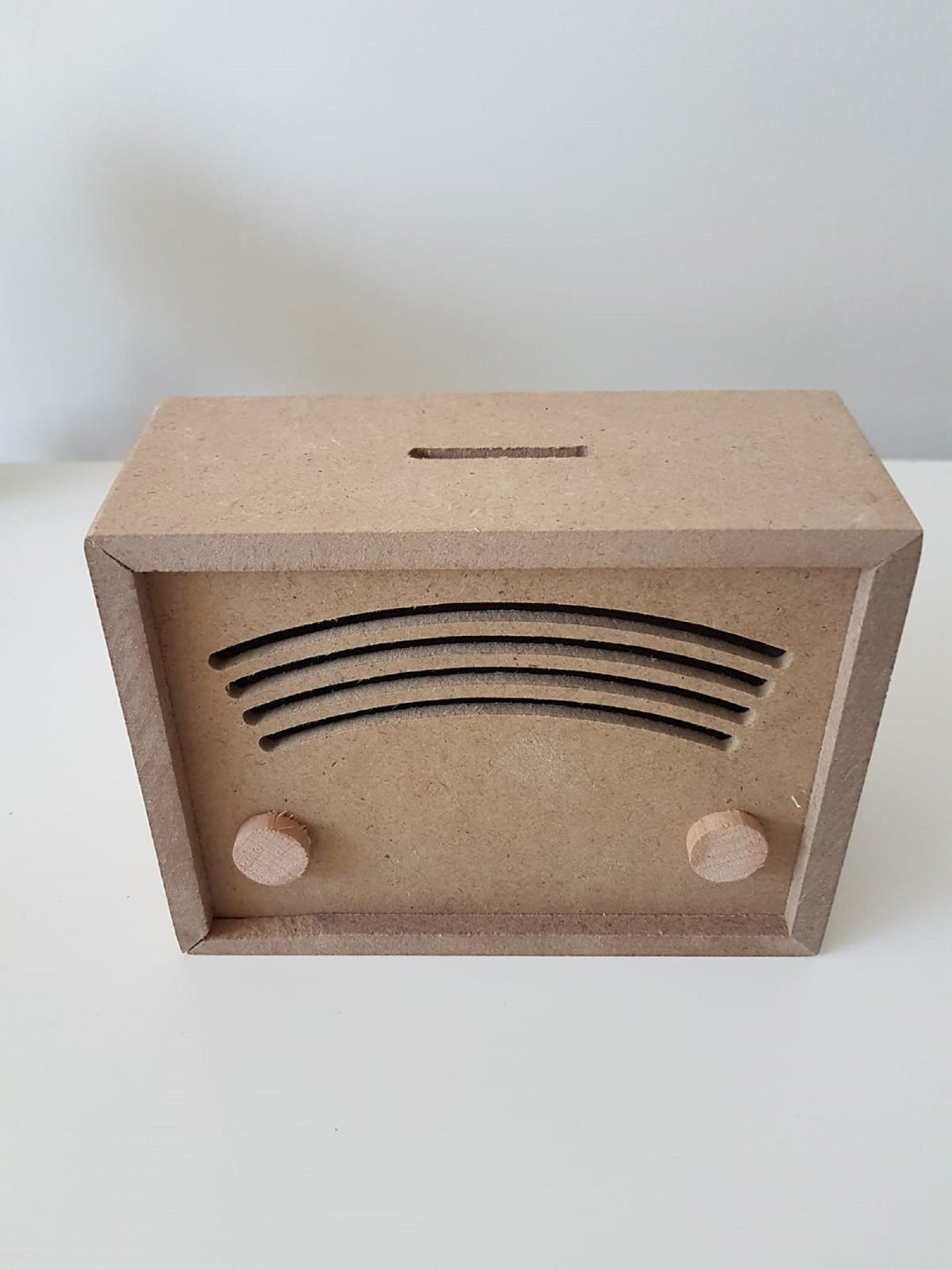 Unfinished Wooden Money Box|Wooden Decor|Ready to Paint, Varnish, Decoupage|Custom Unfinished Wood DIY Supply|Radio Shaped|Housewarming Gift