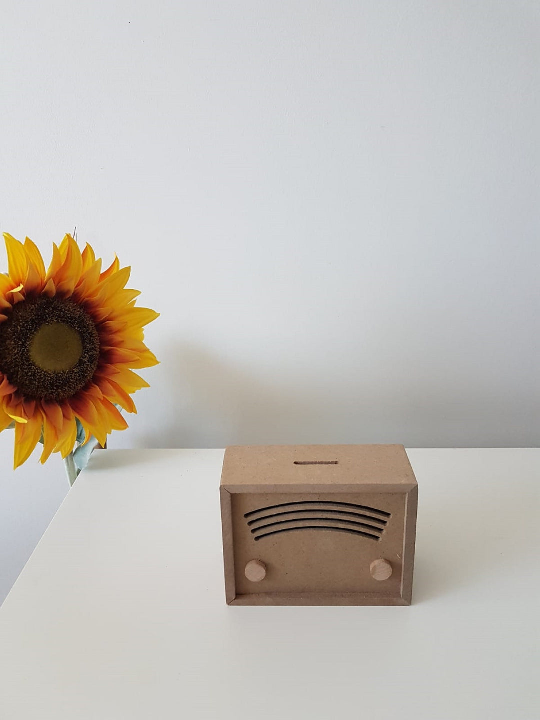 Unfinished Wooden Money Box|Wooden Decor|Ready to Paint, Varnish, Decoupage|Custom Unfinished Wood DIY Supply|Radio Shaped|Housewarming Gift