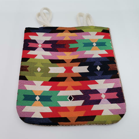 Gobelin Tapestry Shoulder Bag|Rug Design Gift Handbag For Women|Woven Tapestry Fabric|Authentic Aztec ToteBag|Southwestern Ethnic Carpet Bag