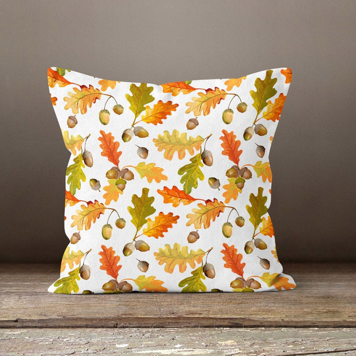 Fall Trend Pillow Cover|Autumn Cushion Case|Colorful Leaves Throw Pillowtop|Decorative Cushion Case|Housewarming Farmhouse Outdoor Pillow