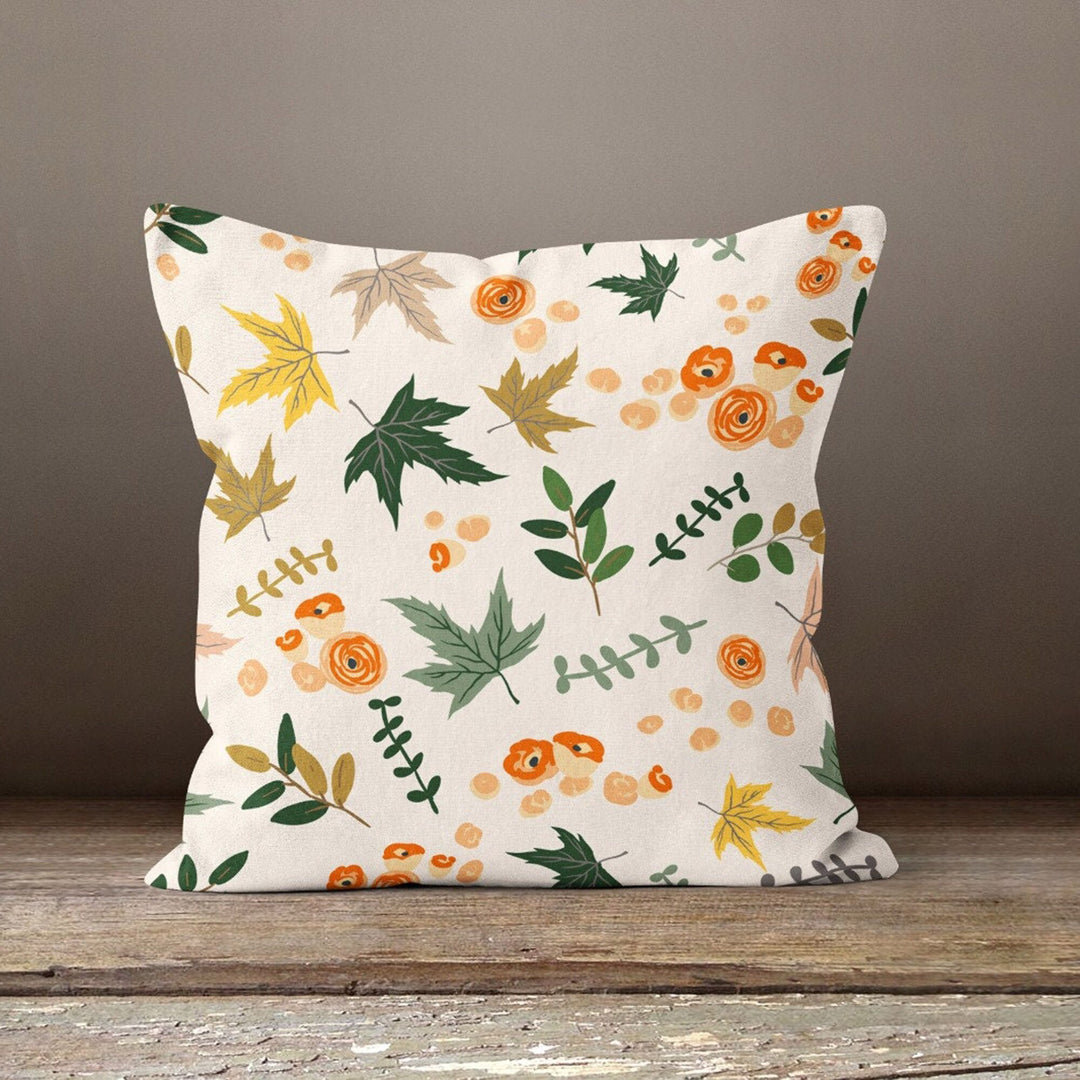 Fall Trend Pillow Cover|Autumn Cushion Case|Colorful Leaves Throw Pillowtop|Decorative Cushion Case|Housewarming Farmhouse Outdoor Pillow