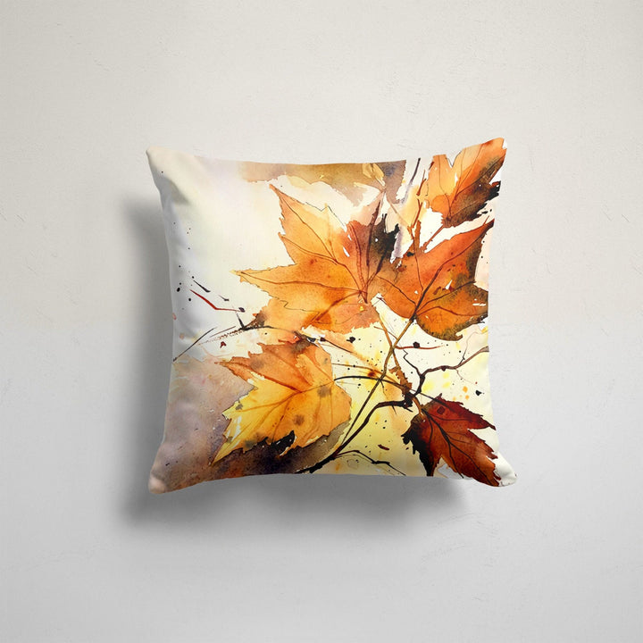 Fall Trend Pillow Cover|Autumn Cushion Case|Orange Leaves Throw Pillowtop|Decorative Cushion Case|Housewarming Farmhouse Outdoor Pillowcase
