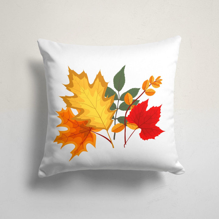 Fall Trend Pillow Cover|Autumn Cushion Case|Orange Leaves Throw Pillowtop|Decorative Cushion Case|Housewarming Farmhouse Outdoor Pillowcase