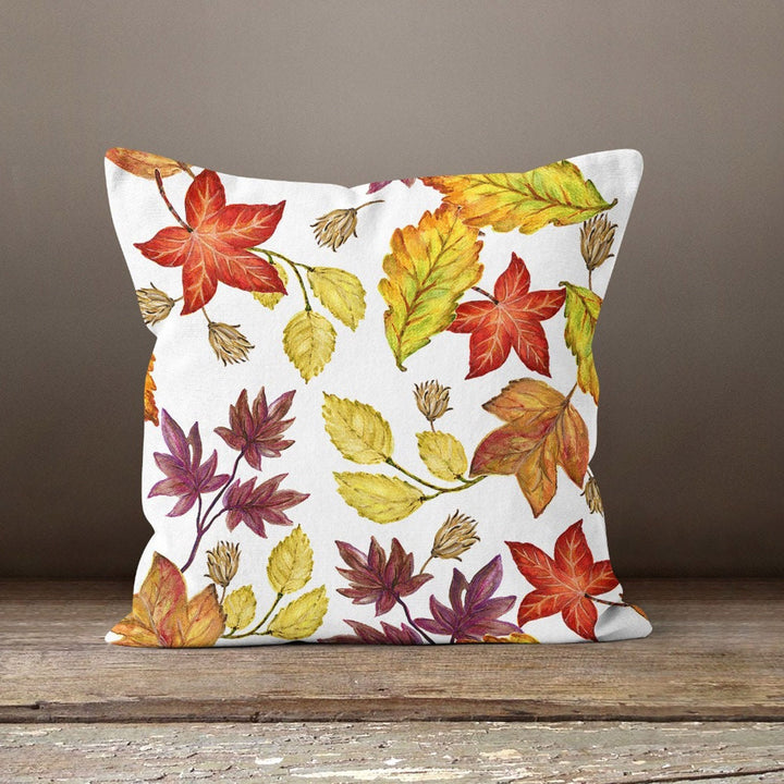 Fall Trend Pillow Cover|Autumn Cushion Case|Colorful Leaves Throw Pillowtop|Decorative Cushion Case|Housewarming Farmhouse Outdoor Pillow