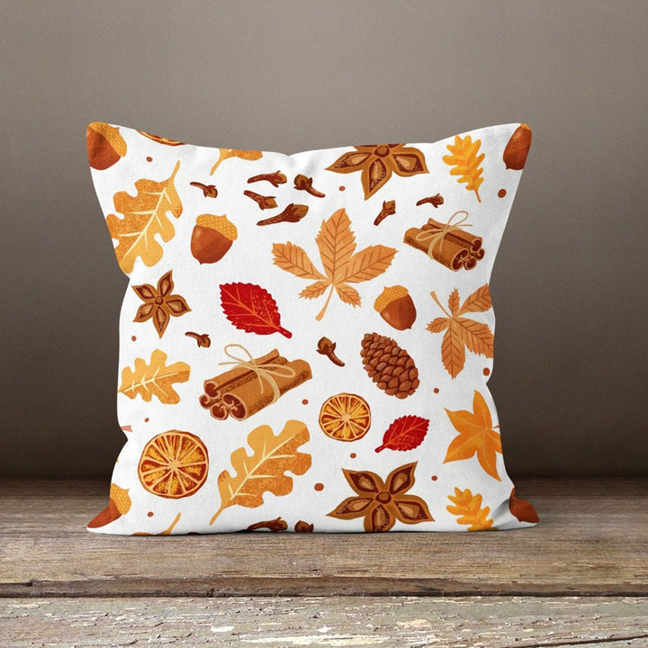 Fall Trend Pillow Cover|Autumn Cushion Case|Colorful Leaves Throw Pillowtop|Decorative Cushion Case|Housewarming Farmhouse Outdoor Pillow