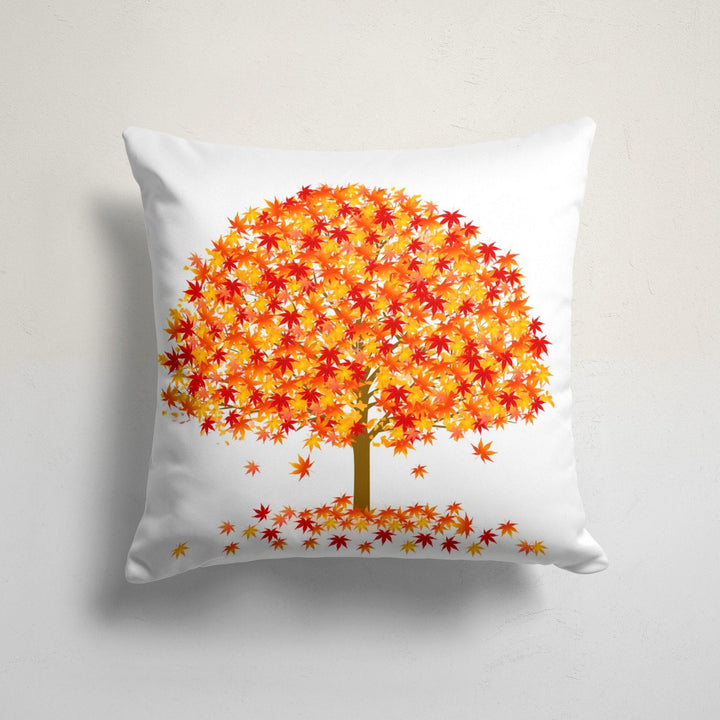 Fall Trend Pillow Cover|Autumn Cushion Case|Orange Leaves Throw Pillowtop|Decorative Cushion Case|Housewarming Farmhouse Outdoor Pillowcase