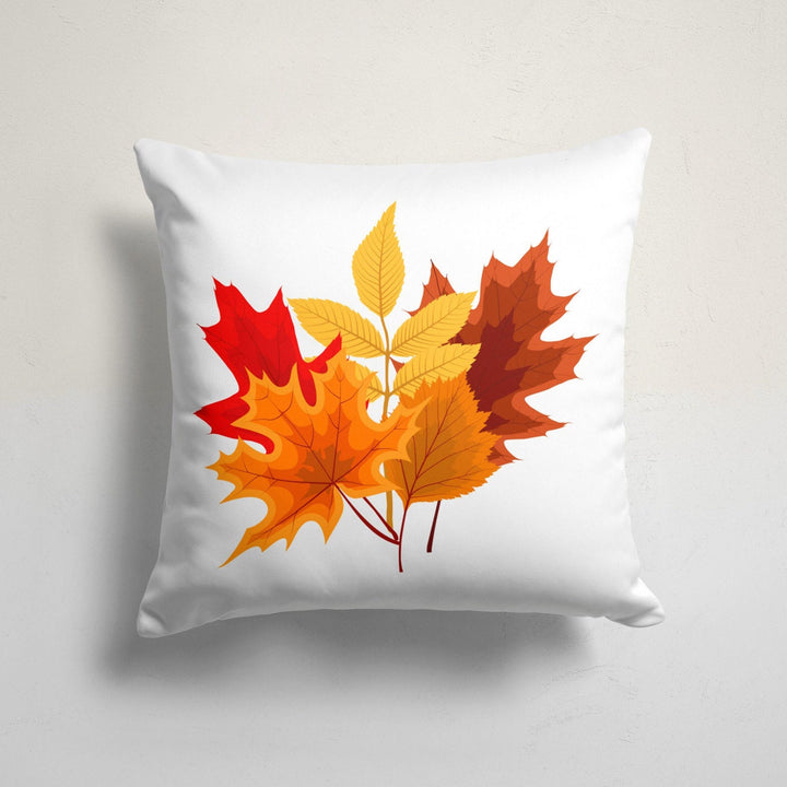 Fall Trend Pillow Cover|Autumn Cushion Case|Orange Leaves Throw Pillowtop|Decorative Cushion Case|Housewarming Farmhouse Outdoor Pillowcase