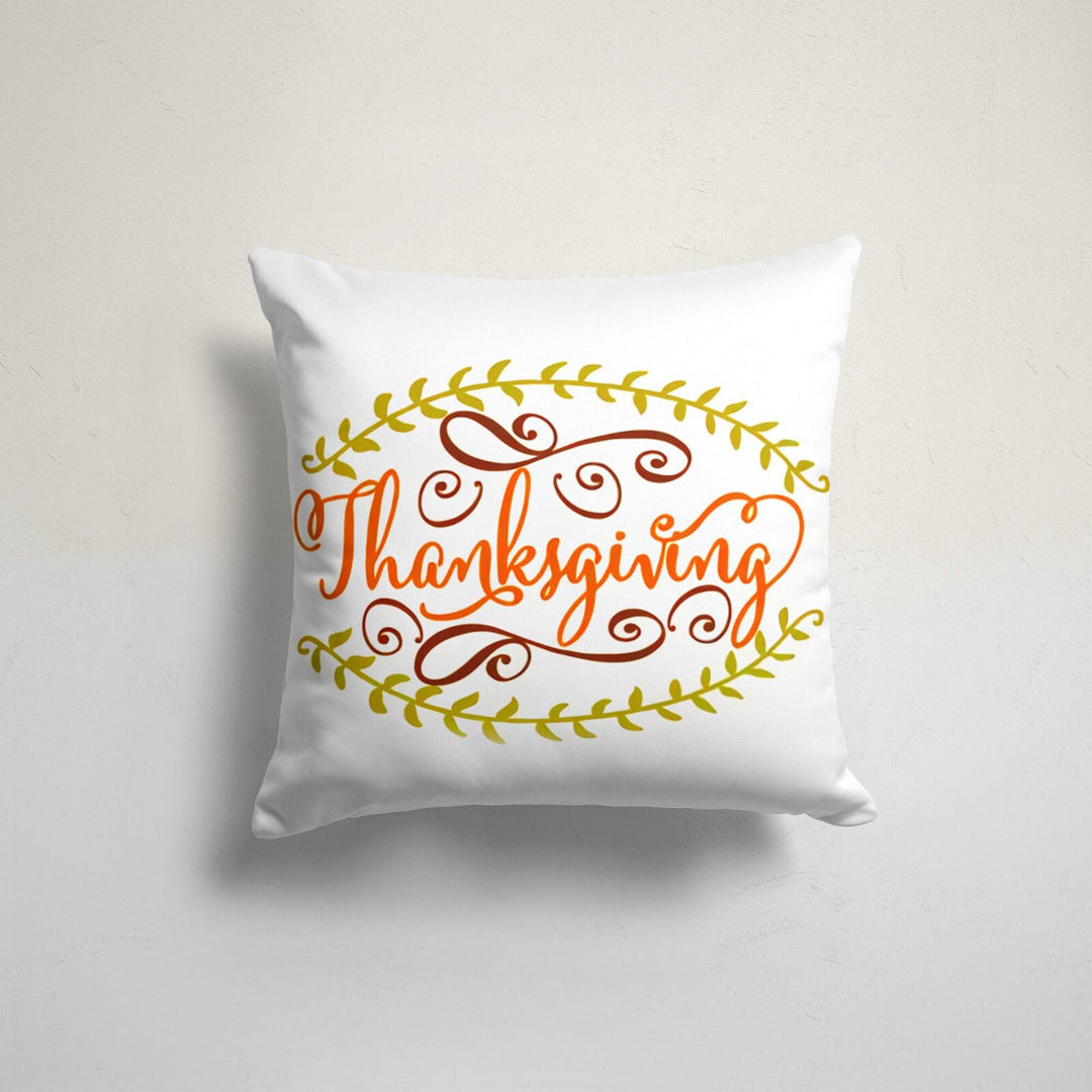 Thanksgiving Pillow Cover|Fall Trend Cushion Case|Autumn Throw Pillow|Happy Thanksgiving Cushion|Housewarming Blessing Themed Pillowtop