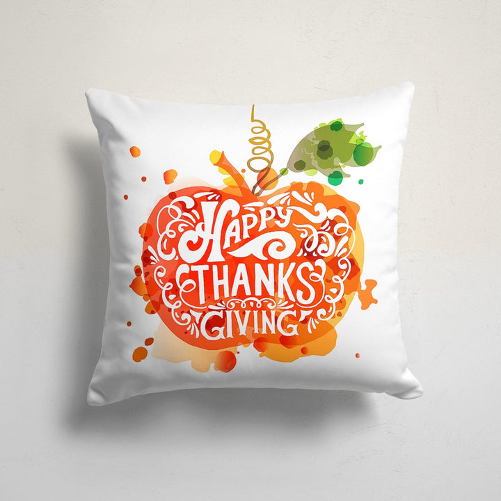 Thanksgiving Pillow Cover|Fall Trend Cushion Case|Autumn Throw Pillow|Happy Thanksgiving Cushion|Housewarming Blessing Themed Pillowtop