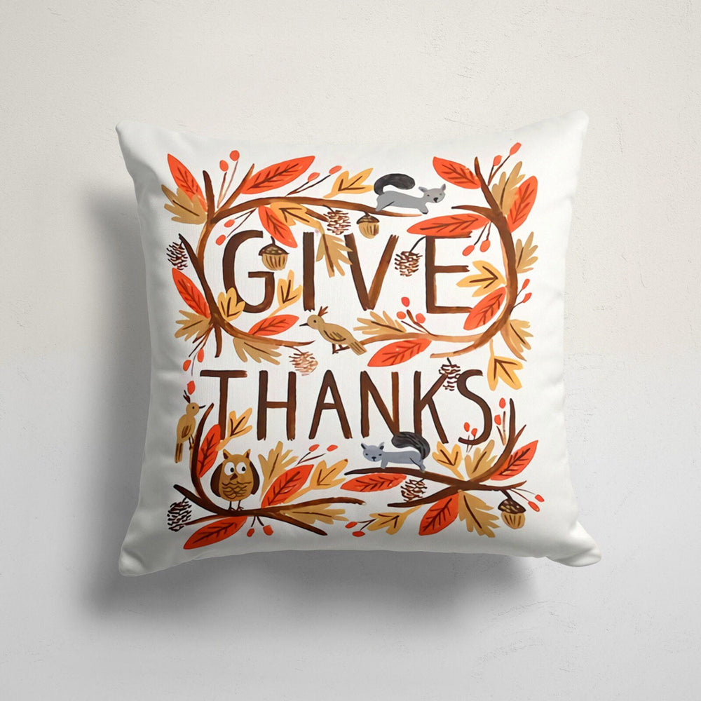 Thanksgiving Pillow Cover|Fall Trend Cushion Case|Autumn Throw Pillow|Happy Thanksgiving Cushion|Housewarming Blessing Themed Pillowtop