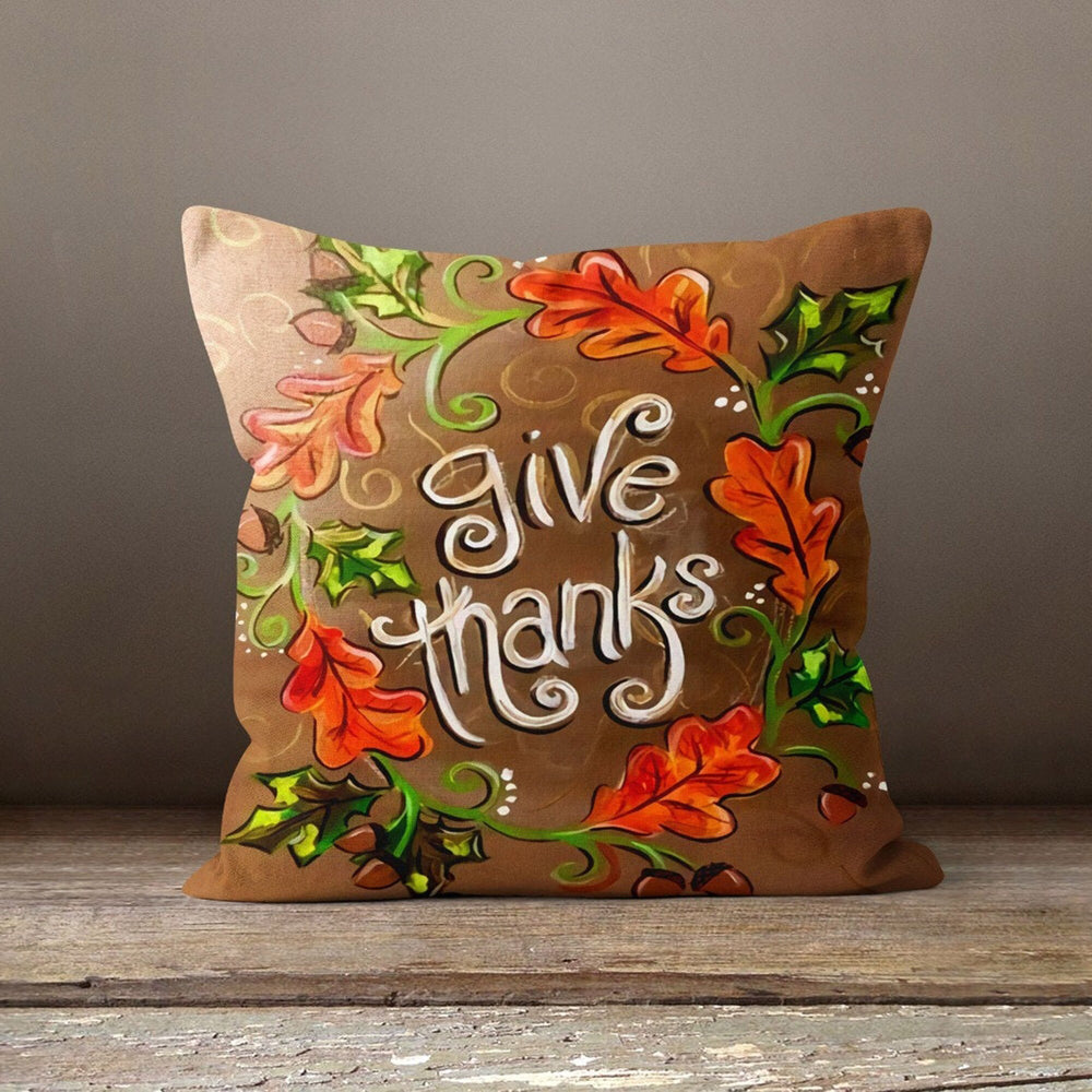 Thanksgiving Pillow Cover|Happy Thanksgiving Cushion|Fall Trend Cushion Case|Autumn Throw Pillow|Housewarming Blessing Themed Pillowtop