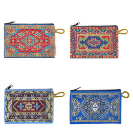 Kilim Coin Purse|Woven Zippered Money Bag|Small Carpet Bag|Bohemian Gift Mini Wallet|Handy Storage Bag|Passport Holder|Makeup Bag for Women