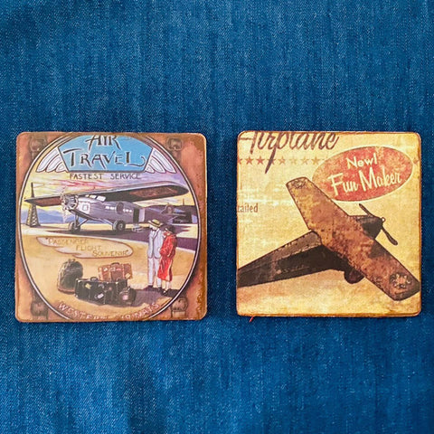 Set of 6 Hand Painted Coasters|Custom Handmade Wooden Tea Pad|Car Drink Coaster|Unique New Home Gift|Vintage Home Decor|Stylish Gift For Mom