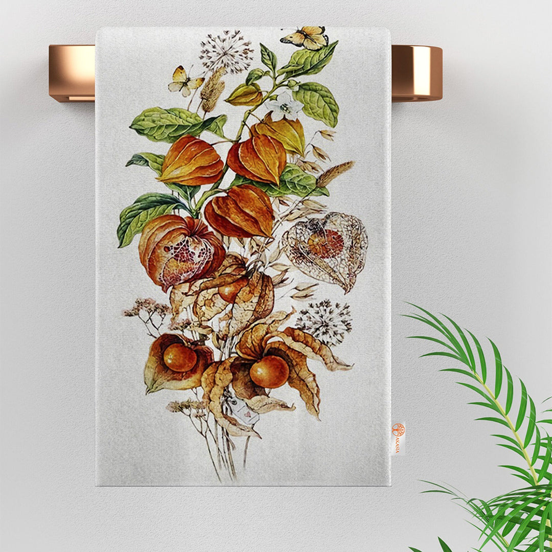 Fall Trend Tea Towel|Pumpkin Print Towel|Sunflower Dishcloth|Kitchen Cleaning Cloth|Dust Remover|Cost-Effective Rag|Thanksgiving Towel