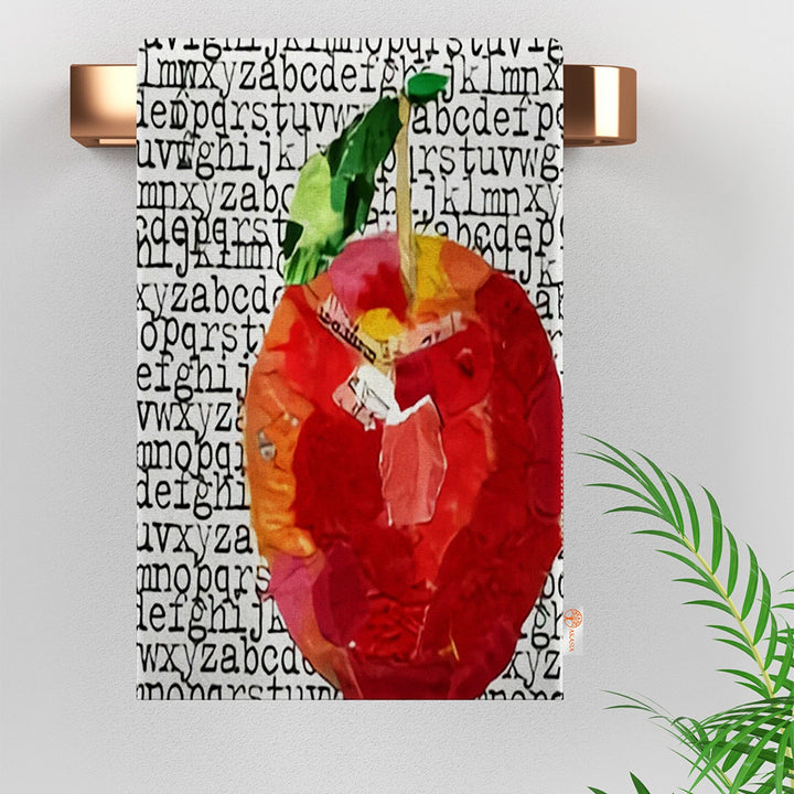Fruit Kitchen Towel|Fig, Apple Print Towel|Floral Dishcloth|Pomegranate Tea Towel|Eco-Friendly Rag|Soft Dust Remover|Cost-Effective Rag