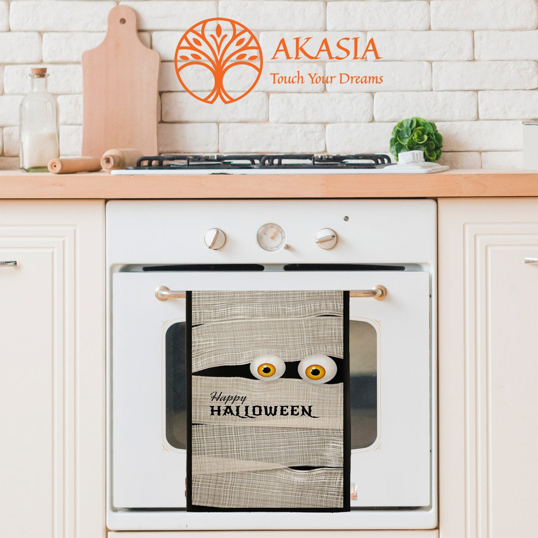 Happy Halloween Tea Towel|Eat Drink Be Scary Towel|Trick or Treat Towel|Bat Print Dishcloth|Dust Remover|Cost-Effective Thanksgiving Towel