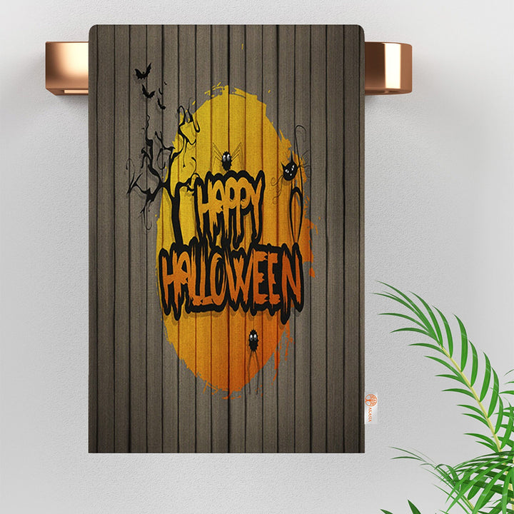 Happy Halloween Tea Towel|Eat Drink Be Scary Towel|Trick or Treat Towel|Bat Print Dishcloth|Dust Remover|Cost-Effective Thanksgiving Towel