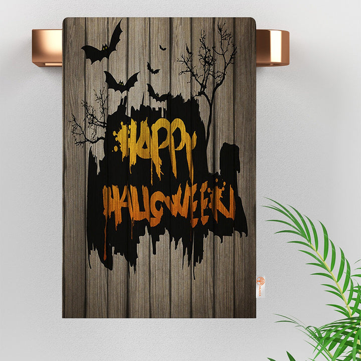 Happy Halloween Tea Towel|Eat Drink Be Scary Towel|Trick or Treat Towel|Bat Print Dishcloth|Dust Remover|Cost-Effective Thanksgiving Towel