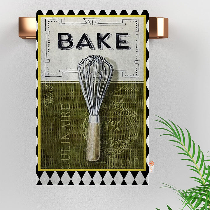 Kitchen Hand Towel|My Kitchen Rule Tea Towel|Bake Hand Towel|Fork Spoon Knife Dish Towel|Chef Kitchen Towel for Her|Housewarming Gift Decor