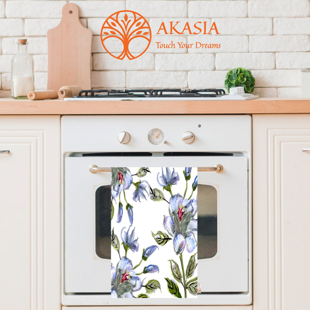 Floral Hand Towel|Summer Tea Towel|Floral Dish Cloth|Eco-Friendly Towel|Cost-Effective Rag|Gift For Her|Cleaning Cloth|Flower Print Towel