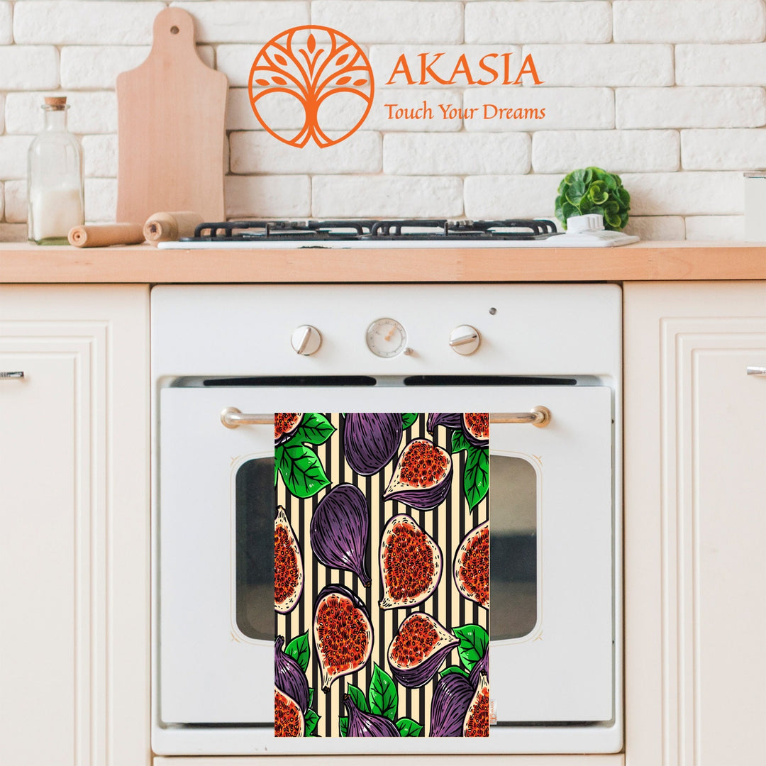 Fruit Kitchen Towel|Avocado, Banana Hand Towel|Fig Print Dishcloth|Dragon Fruit Towel|Eco-Friendly Rag|Soft Dust Remover|Cost-Effective Rag