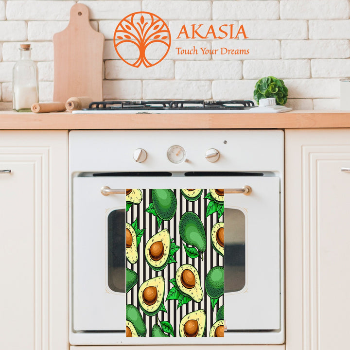Fruit Kitchen Towel|Avocado, Banana Hand Towel|Fig Print Dishcloth|Dragon Fruit Towel|Eco-Friendly Rag|Soft Dust Remover|Cost-Effective Rag