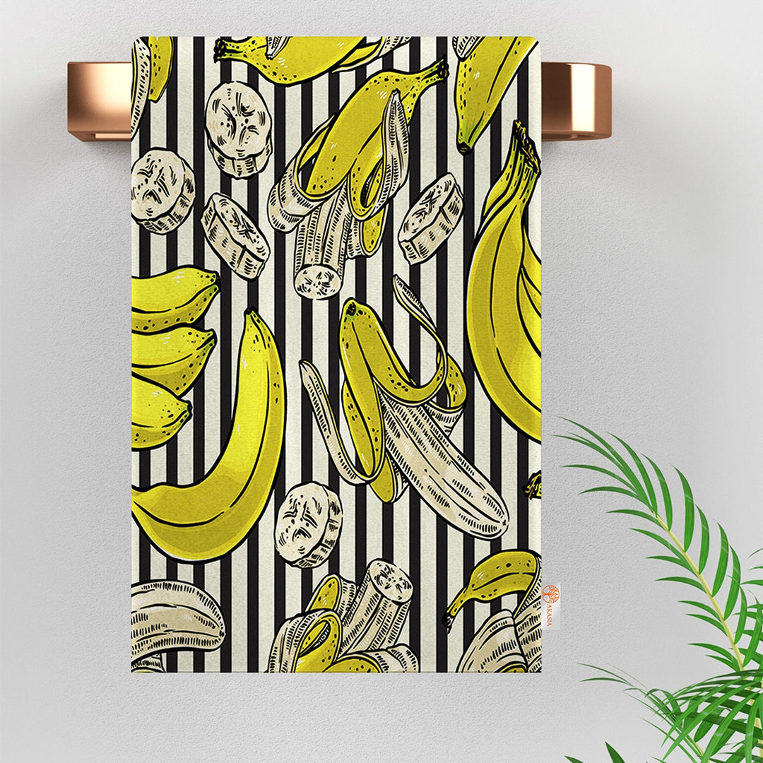 Fruit Kitchen Towel|Avocado, Banana Hand Towel|Fig Print Dishcloth|Dragon Fruit Towel|Eco-Friendly Rag|Soft Dust Remover|Cost-Effective Rag