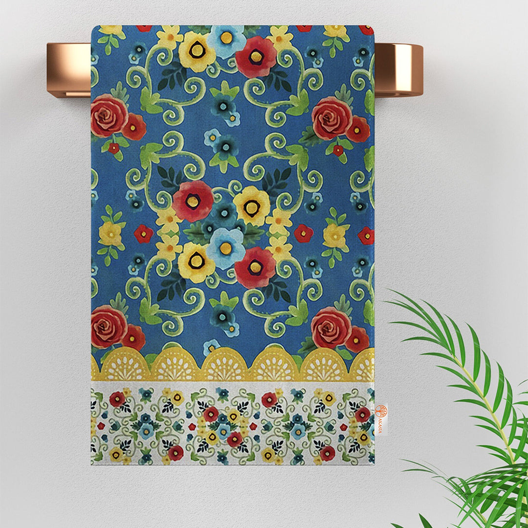 Floral Dishcloth|Butterfly Tea TowelColorful Dish Cloth|Eco-Friendly Rag|Cost-Effective Rag|Decorative Gift For Her|Soft Cleaning Cloth