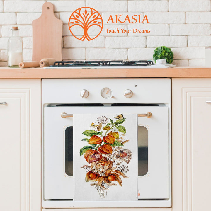 Fall Trend Tea Towel|Pumpkin Print Towel|Sunflower Dishcloth|Kitchen Cleaning Cloth|Dust Remover|Cost-Effective Rag|Thanksgiving Towel