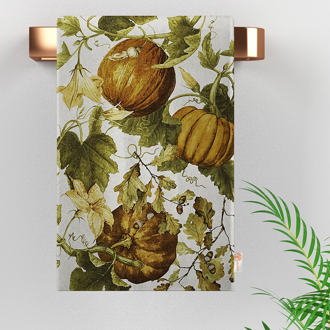 Fall Trend Tea Towel|Pumpkin Print Towel|Sunflower Dishcloth|Kitchen Cleaning Cloth|Dust Remover|Cost-Effective Rag|Thanksgiving Towel