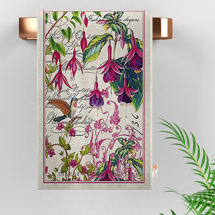 Floral Bird Towel|Bird Print Tea Towel|Rooster Dishcloth|All-Purpose Rag|Cleaning Cloth|Cost-Effective Rag|Farmhouse Kitchen Gift For Her