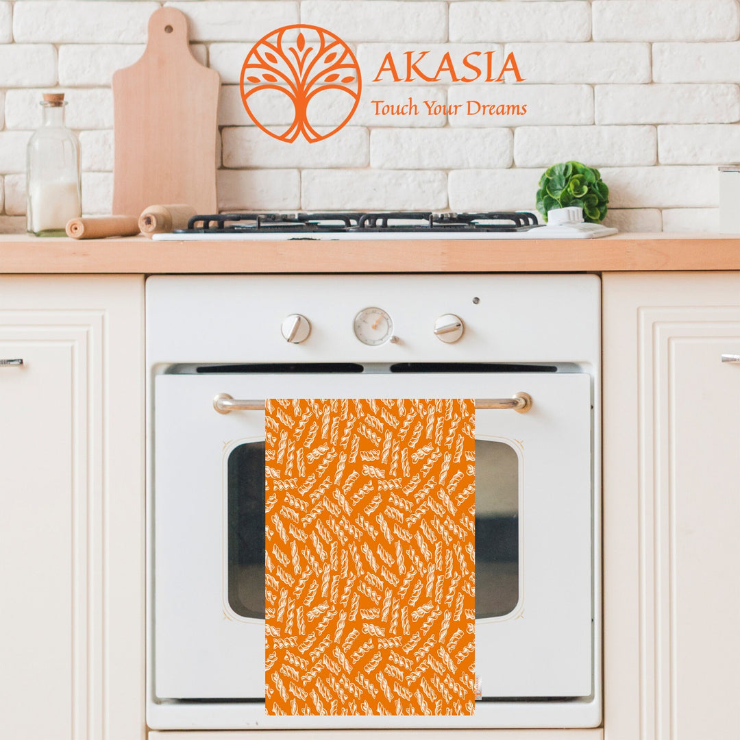 Kitchen Hand Towel|Pizza Tea Towel|Pasta Tea Towel|Decorative Towel|Soft Dish Cloth|Dust Remover|Cost-Effective Rag|Food Print Dishcloth