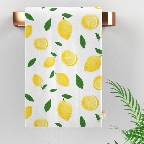 Lemon Hand Towel|Orange Print Rag|Fresh Citrus Towel|Kitchen Tea Towel|Cleaning Cloth|Dust Remover|Cost-Effective Rag|Farmhouse Dishcloth