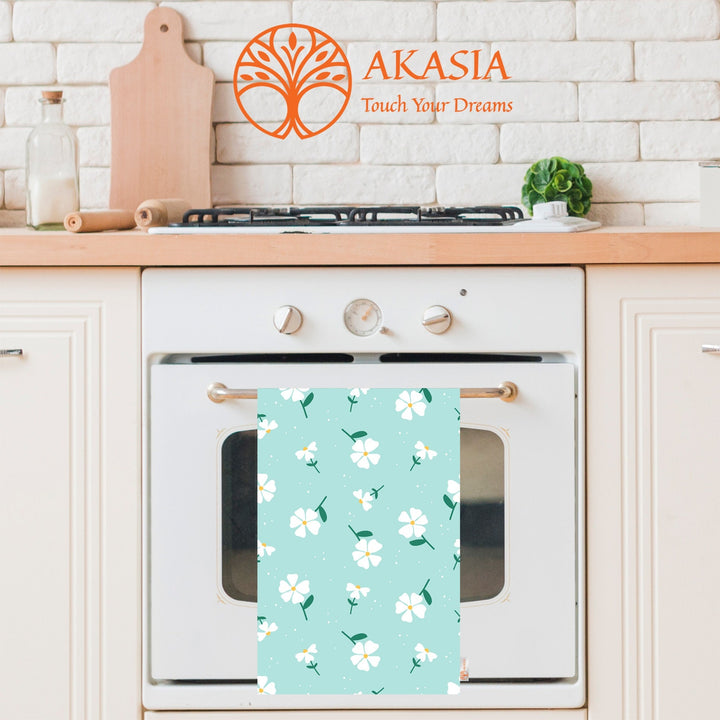 Floral Hand Towel|Daisy Print Towel|Summer Tea Towel|Butterfly Dish Cloth|Eco-Friendly Towel|Cost-Effective Rag|Gift For Her|Cleaning Cloth