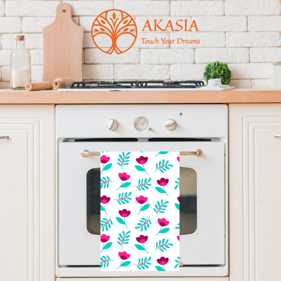 Floral Hand Towel|Daisy Print Towel|Summer Tea Towel|Butterfly Dish Cloth|Eco-Friendly Towel|Cost-Effective Rag|Gift For Her|Cleaning Cloth