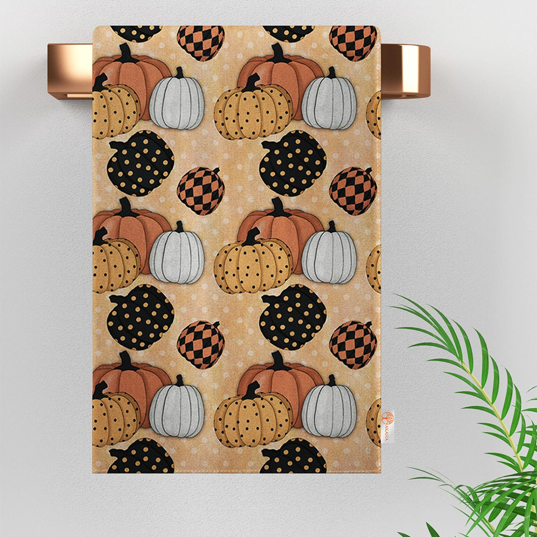 Fall Trend Tea Towel|Pumpkin Print Towel|Sunflower Dishcloth|Happy Thanksgiving Towel|Kitchen Cleaning Cloth|Dust Remover|Cost-Effective Rag