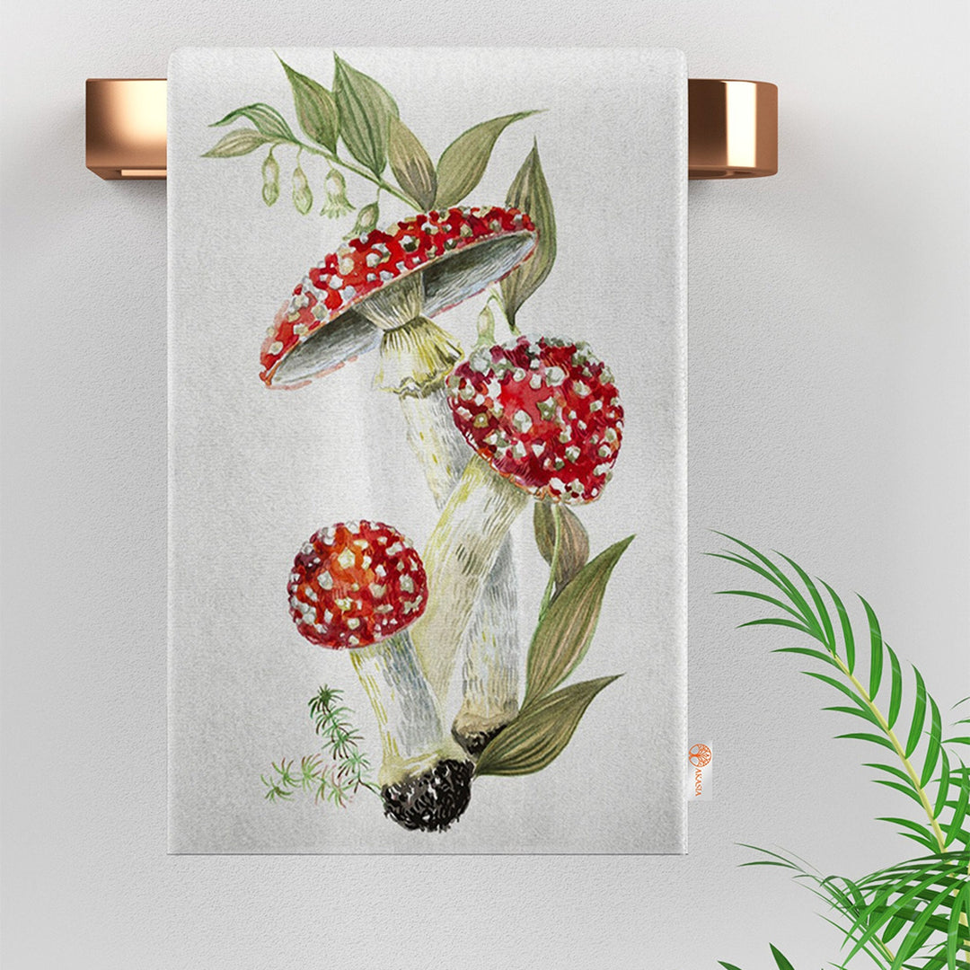 Autumn Tea Towel|Fall Trend Dishcloth|Pumpkin, Mushroom Dish Cloth|Thanksgiving Towel|Kitchen Cleaning Cloth|Dust Remover|Cost-Effective Rag
