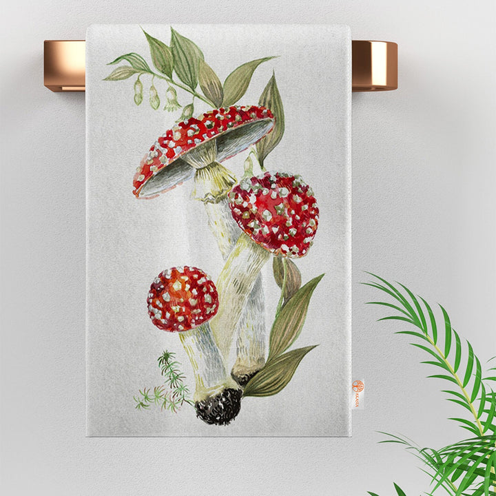 Autumn Tea Towel|Fall Trend Dishcloth|Pumpkin, Mushroom Dish Cloth|Thanksgiving Towel|Kitchen Cleaning Cloth|Dust Remover|Cost-Effective Rag