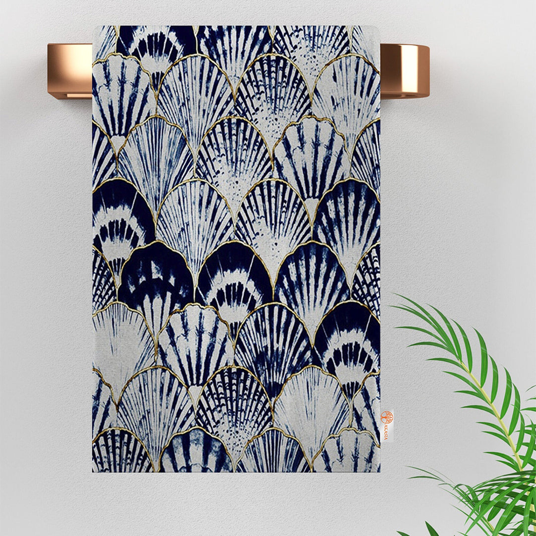 Starfish Tea Towel|Coastal Dishcloth|Nautical Hand Towel|Beach House Decor|Oyster Dish Cloth|All-Purpose Rag|Sea Collection Print Rag