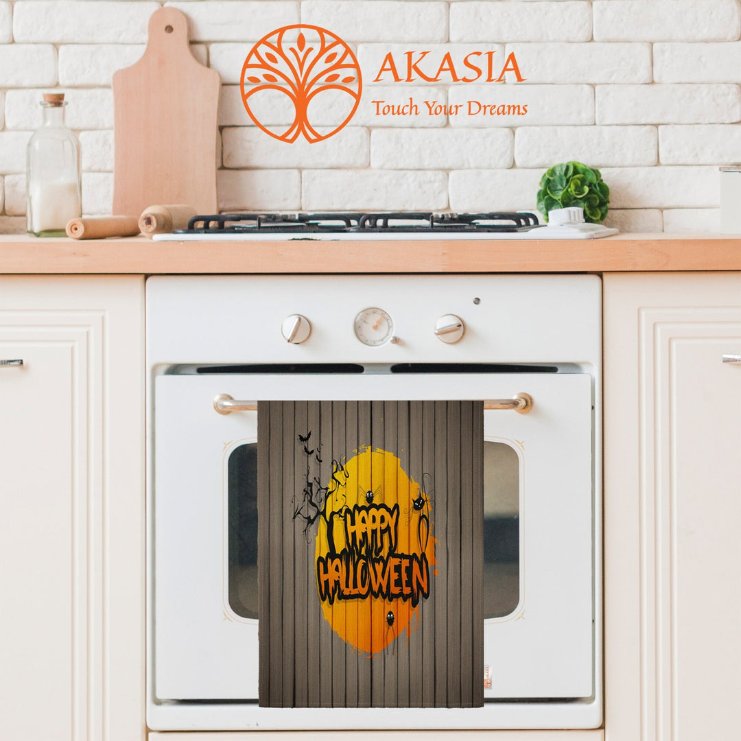 Happy Halloween Tea Towel|Eat Drink Be Scary Towel|Trick or Treat Towel|Bat Print Dishcloth|Dust Remover|Cost-Effective Thanksgiving Towel