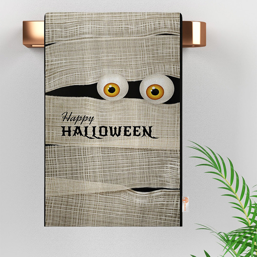 Happy Halloween Tea Towel|Eat Drink Be Scary Towel|Trick or Treat Towel|Bat Print Dishcloth|Dust Remover|Cost-Effective Thanksgiving Towel