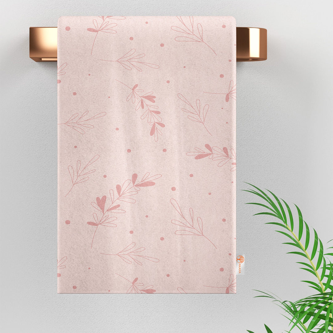 Leaf Hand Towel|Leaf Print Tea Towel|Boho Dish Cloth|Eco-Friendly Onedraw Kitchen Towel|Floral Dishcloth|Gift For Her|Soft Cleaning Cloth