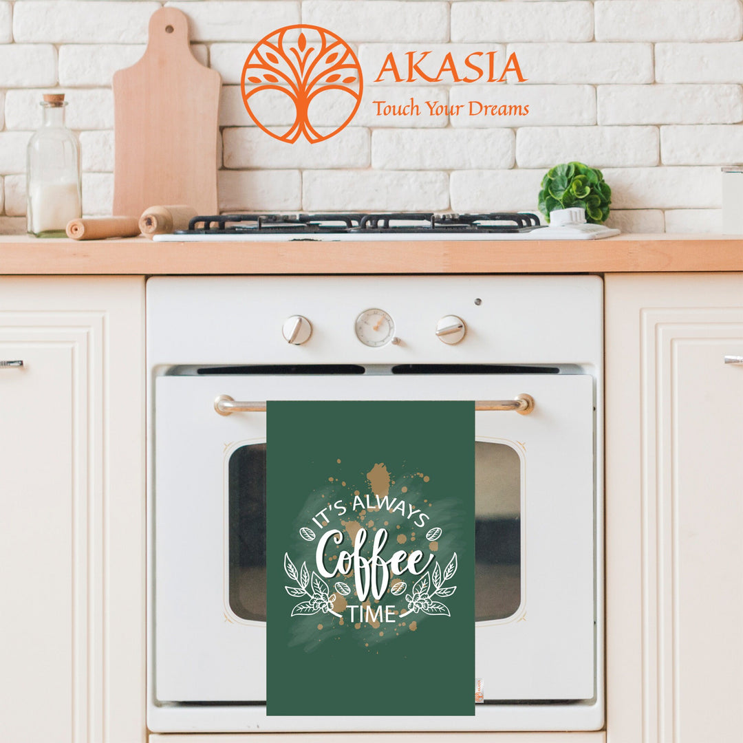 Coffee Themed Towel|Eco-Friendly Towel|But First Coffee Print Tea Towel|Kitchen Hand Towel|Coffee Time Towel|Dust Remover|Cost-Effective Rag