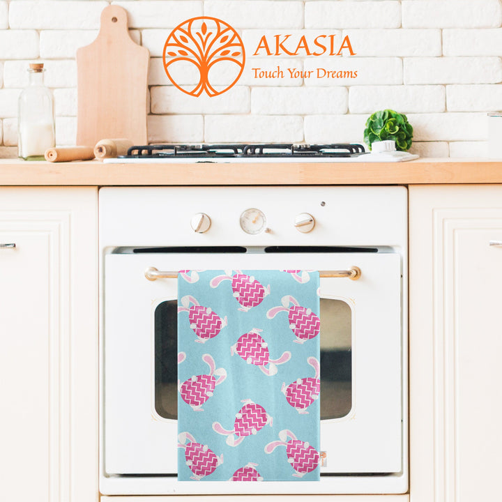 Easter Kitchen Towel|Egg Hand Towel|Bunny Tea Towel|Carrot Print Dishcloth|Farmhouse Dish Cloth|Eco-Friendly Towel|Cost-Effective Rag