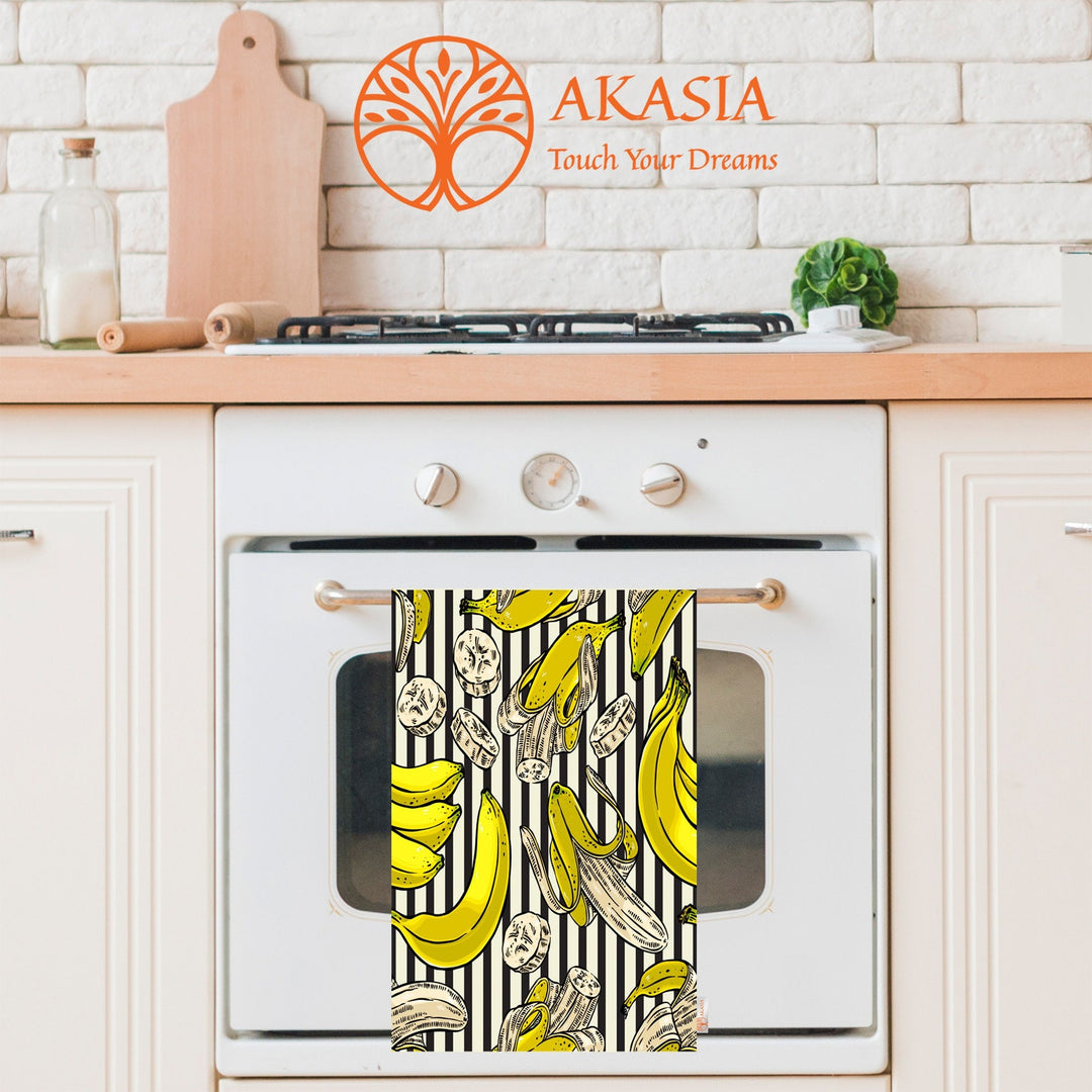 Fruit Kitchen Towel|Avocado, Banana Hand Towel|Fig Print Dishcloth|Dragon Fruit Towel|Eco-Friendly Rag|Soft Dust Remover|Cost-Effective Rag