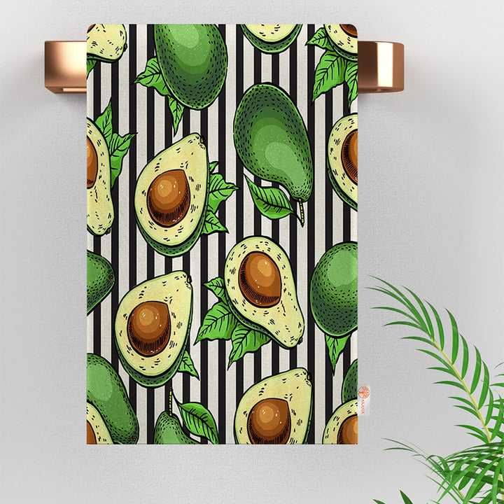 Fruit Kitchen Towel|Avocado, Banana Hand Towel|Fig Print Dishcloth|Dragon Fruit Towel|Eco-Friendly Rag|Soft Dust Remover|Cost-Effective Rag