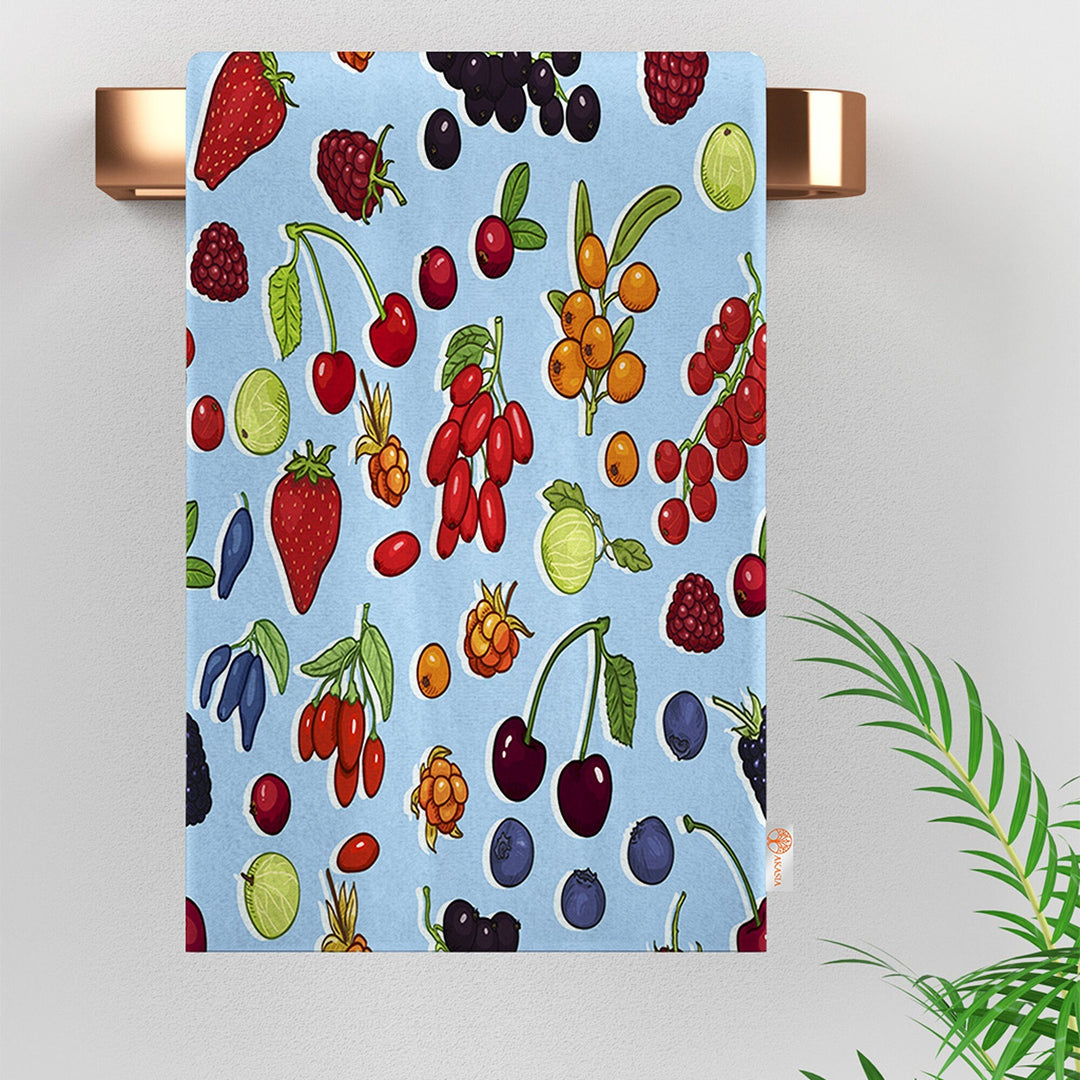 Fruit Kitchen Towel|Coconut Dish Towel|Watermelon Tea Towel|Berry Hand Towel|Summer Trend Dishcloth|Soft Cleaning Cloth|Cost-Effective Rag