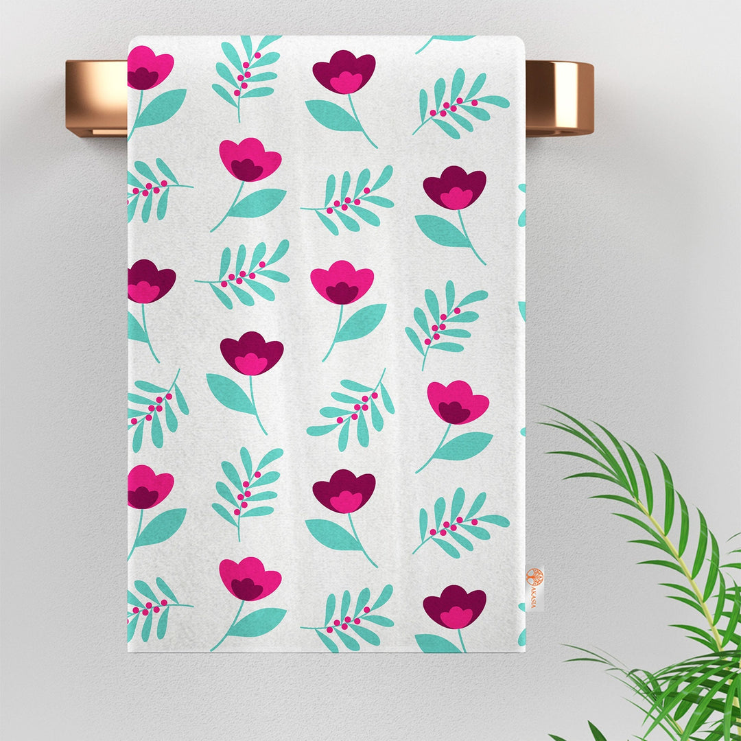 Floral Hand Towel|Daisy Print Towel|Summer Tea Towel|Butterfly Dish Cloth|Eco-Friendly Towel|Cost-Effective Rag|Gift For Her|Cleaning Cloth